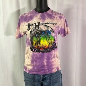 NWT Urban Outfitters Jimi Hendrix Experience Purple Tie Dye Graphic T-Shirt